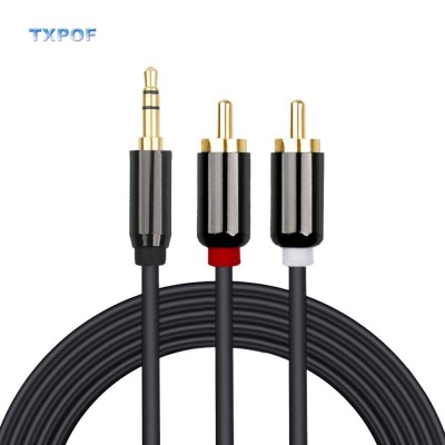 3.5mm Aux To 2 Rca Male To Male Audio Cable & Auxiliary Cable Cord