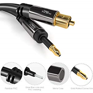 Durable Digital Optical Audio Cable Toslink to Mini Toslink SPDIF MD DVD Gold Plated Cable