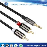 Gold Plated 3.5 To 2RCA Audio Video cable