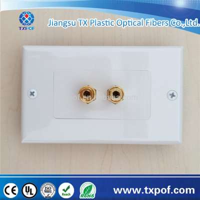 Wholesales Price Wall Face Plate Speaker Modular 2 Binding Post Banana Sockets Conponent Home Theater