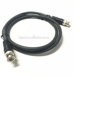 BNC male to male nickel plug with copper pin flexible black PVC 75 OHM SDI cable